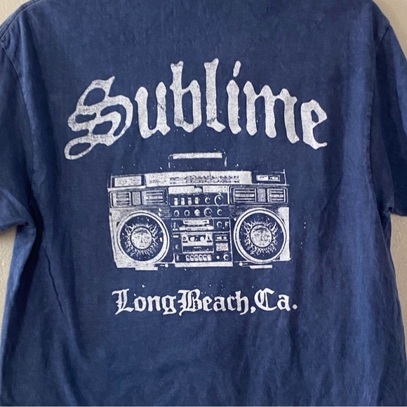 Sublime Blue Graphic T Shirt Cotton Short Sleeves Tee Women’s Small NEW Punk - Picture 3 of 7